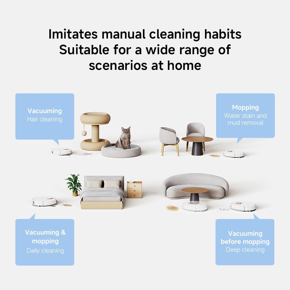 Xiaomi Robot Vacuum H40 10000Pa LDS Navigation Smart Mapping White