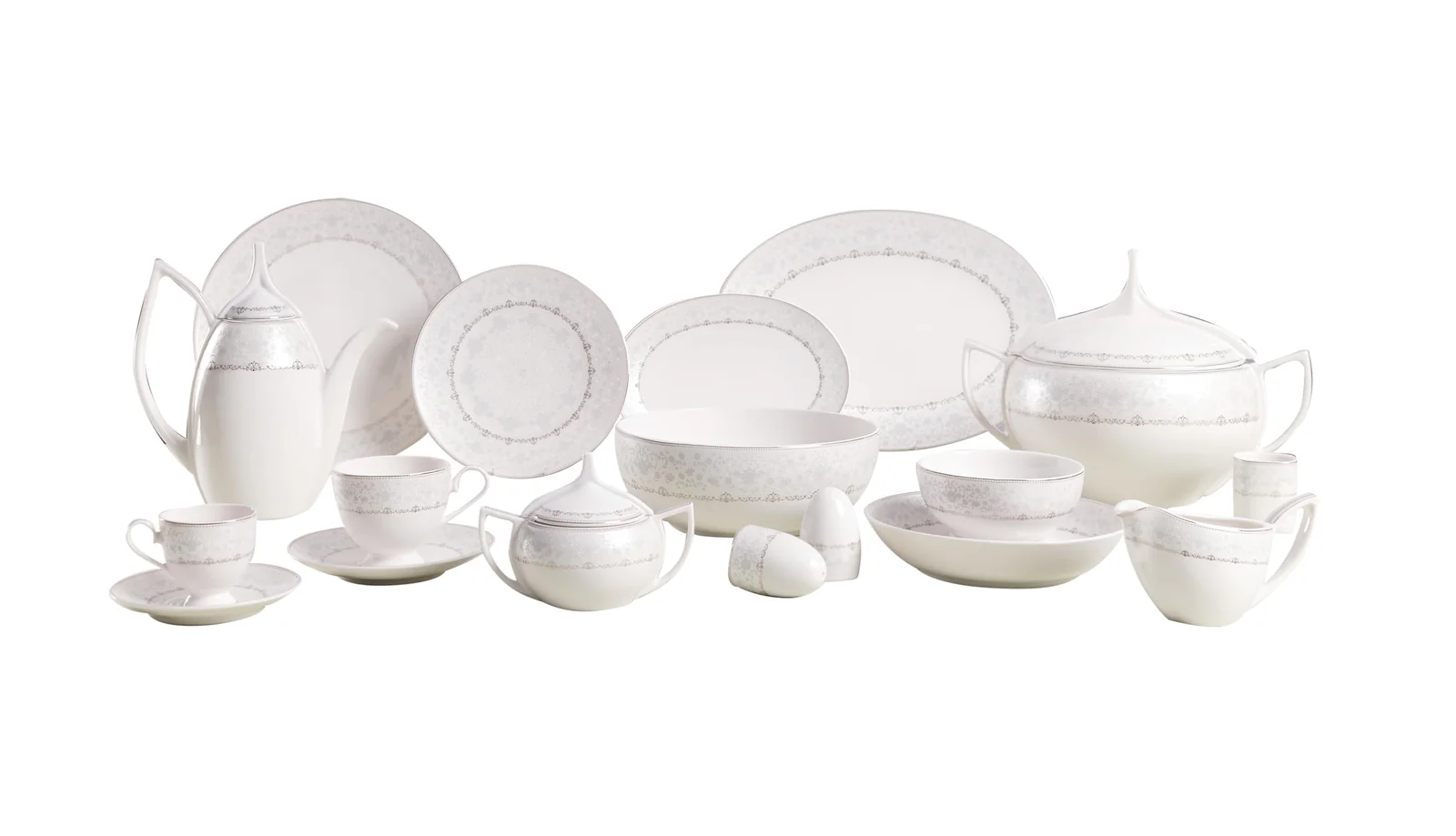 LOTUS Porcelain Dinner Set – 62 Pieces