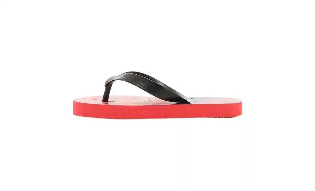 Leomil Boys Spiderman Print Flip Flops Red and Black Lightweight Summer Slippers
