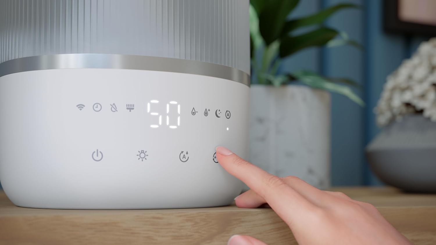 Philips HU1509/00 Smart Humidifier 3L SkyHigh Mist 32H Runtime White