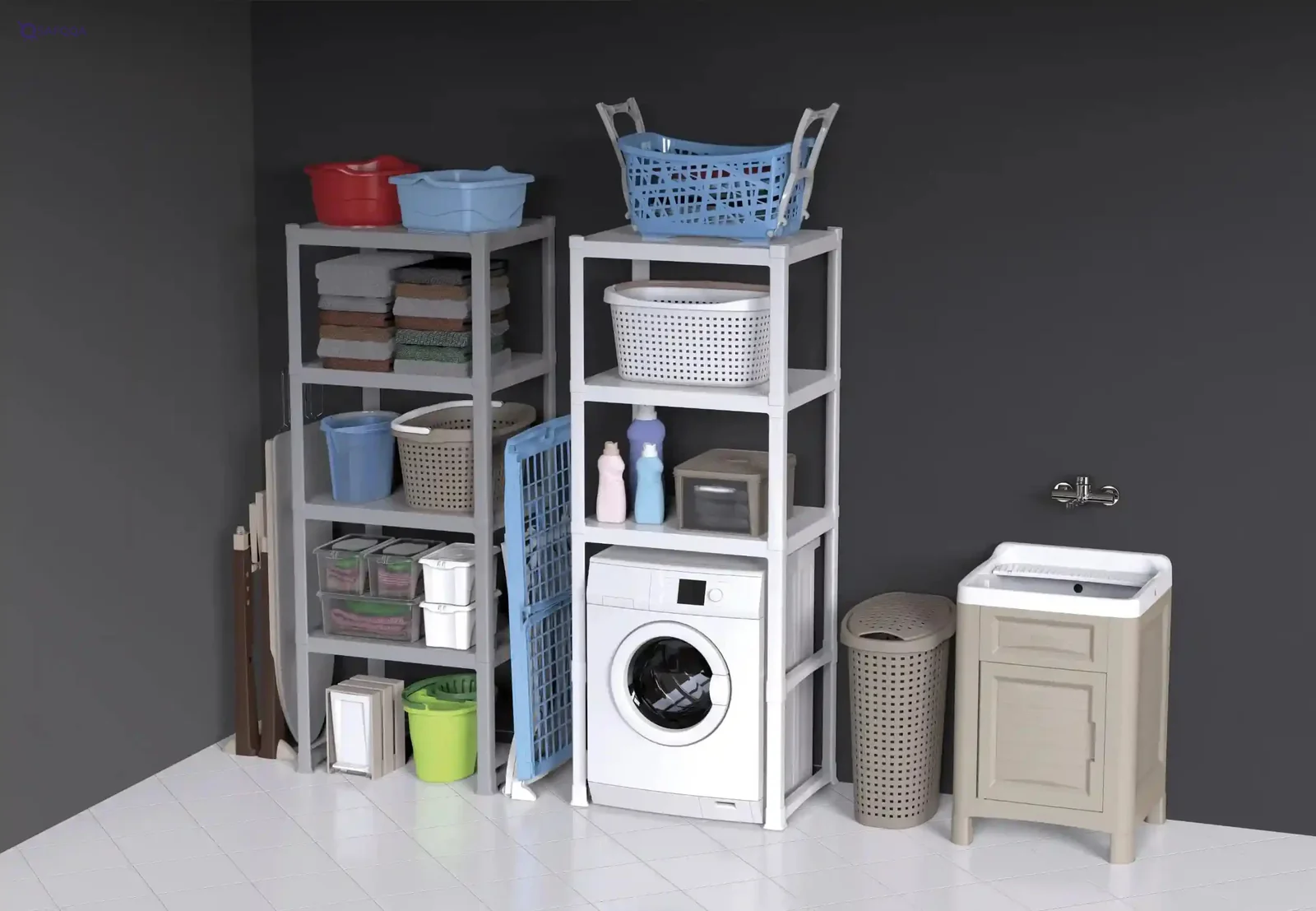 Bama 3 Tier Laundry Machine Shelf