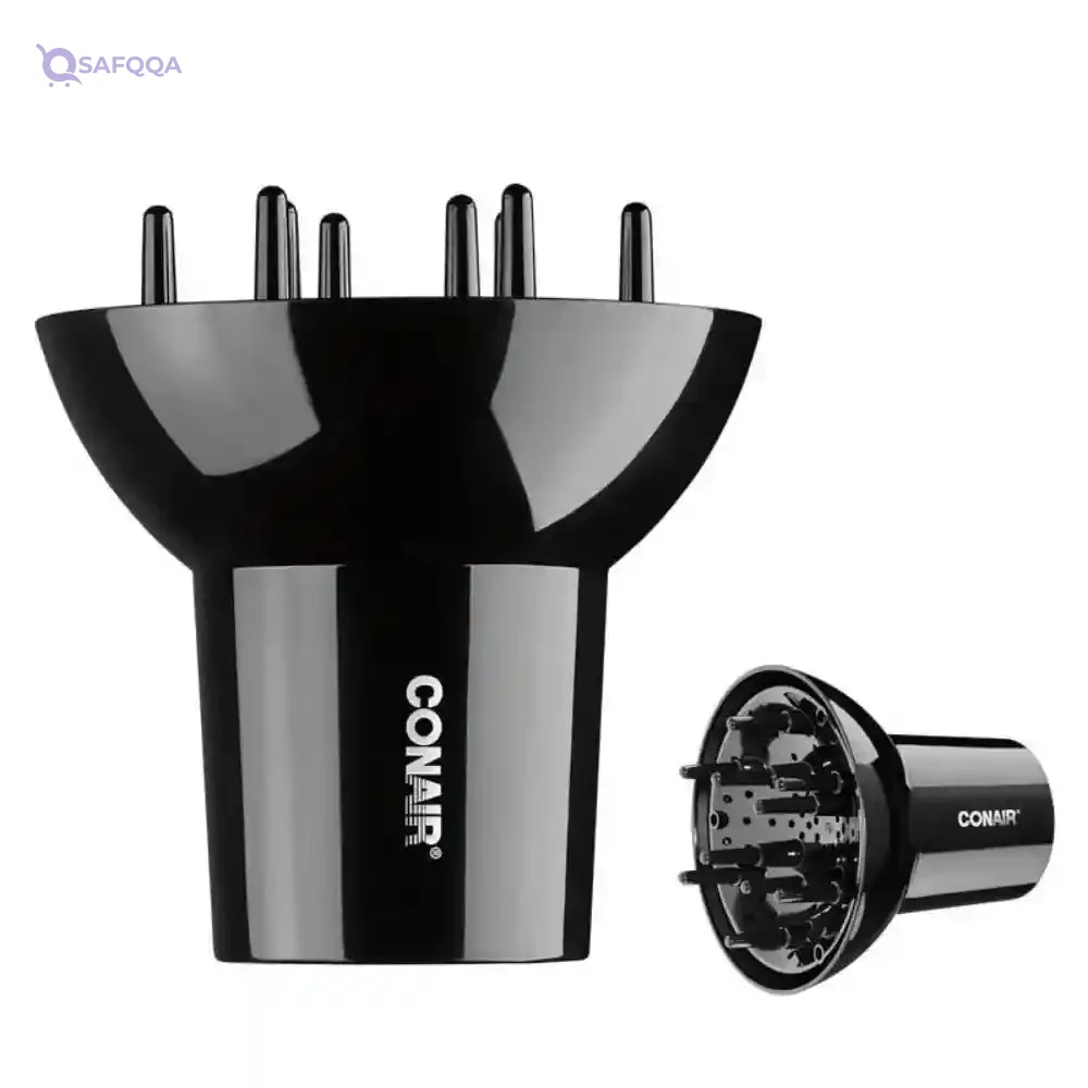 Conair Volumizing Hair Diffuser Universal Attachment – Frizz-Free Curl Dryer (1.75”–2.3” Black)