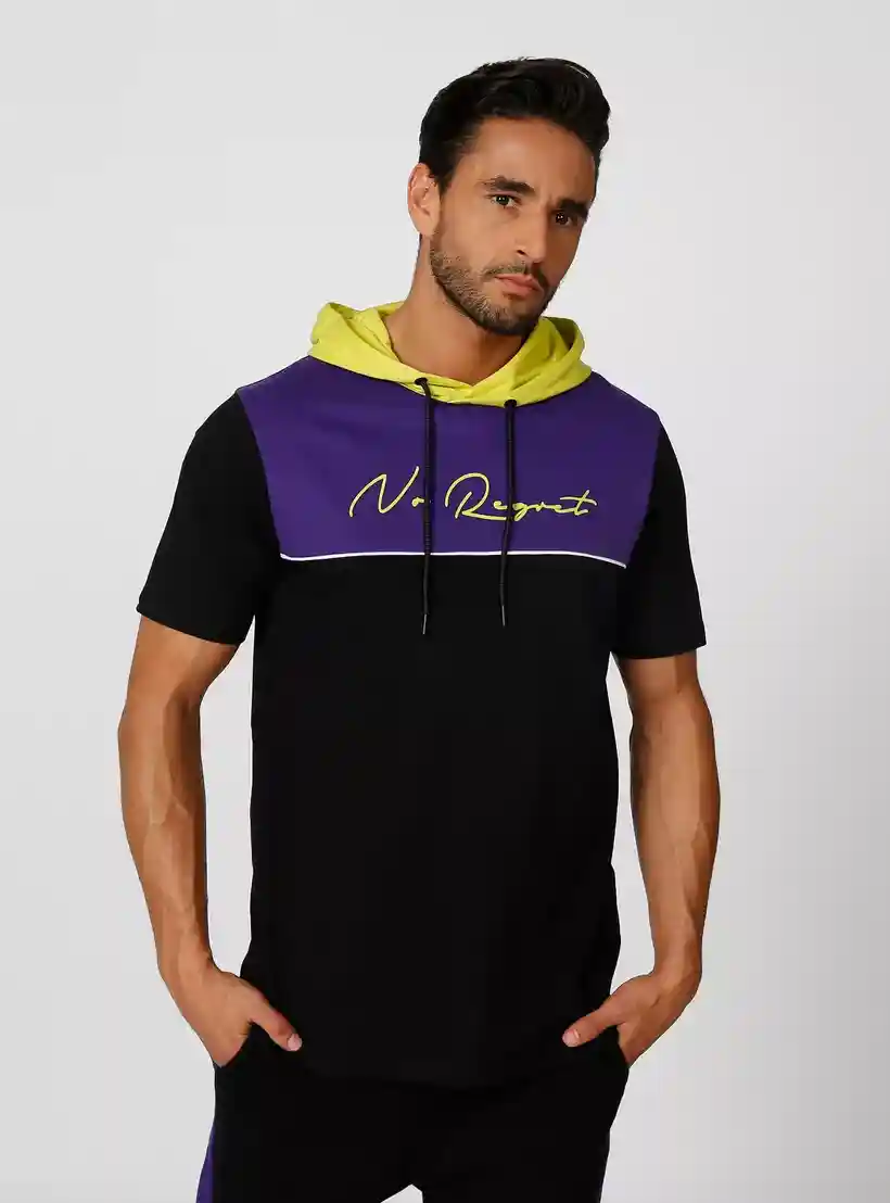 Splash Men’s Short Sleeve Hooded T-Shirt – Premium Breathable Cotton Casual Streetwear Fit