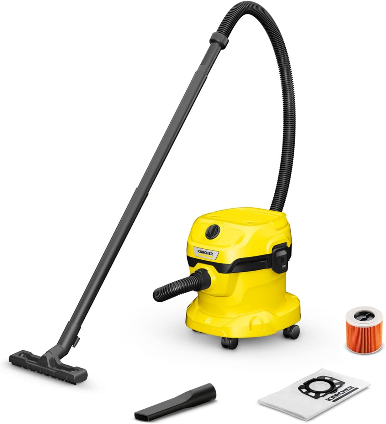 Karcher WD2  Vacuum Cleaner 1000W 12L Yellow - Have Scratches