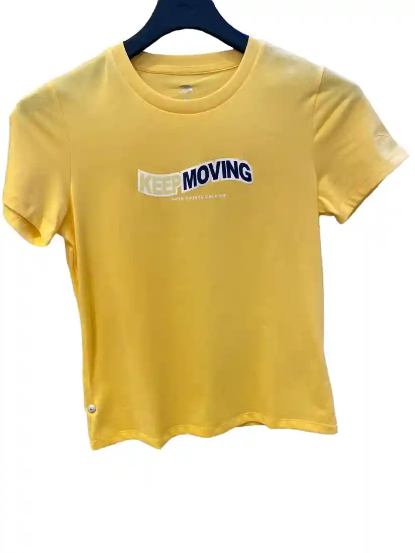 Anta Women T-Shirt Soft Breathable Yellow