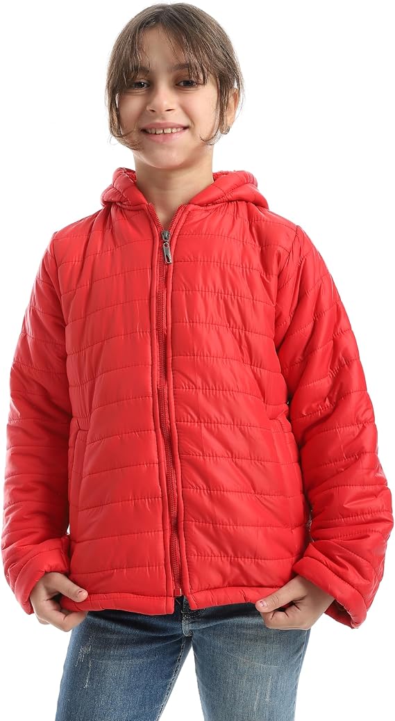 Andora Girls Hooded Jacket Red