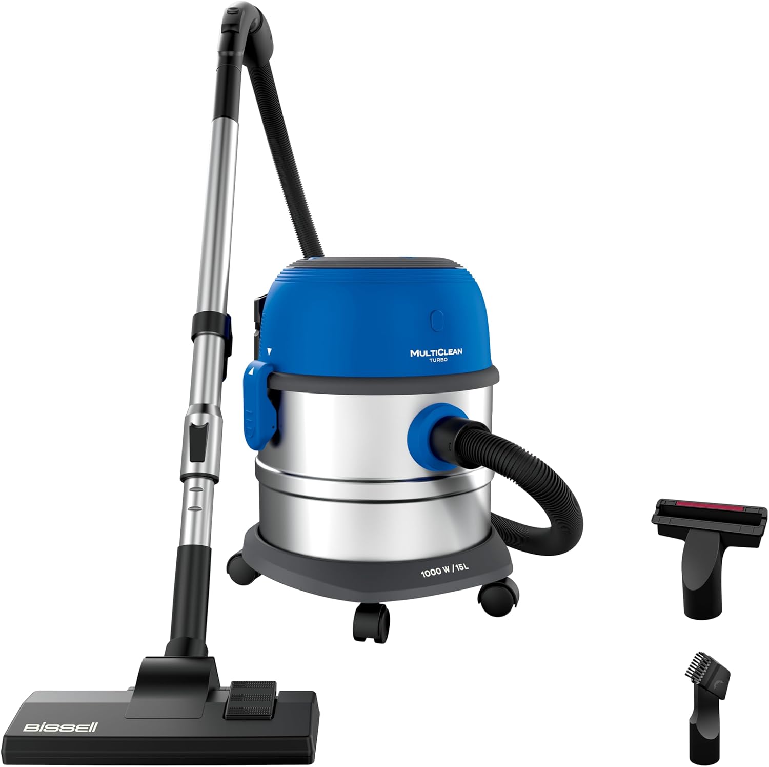 BISSELL 4113 Wet & Dry Vacuum Cleaner 15L 1000W Silver - Dent