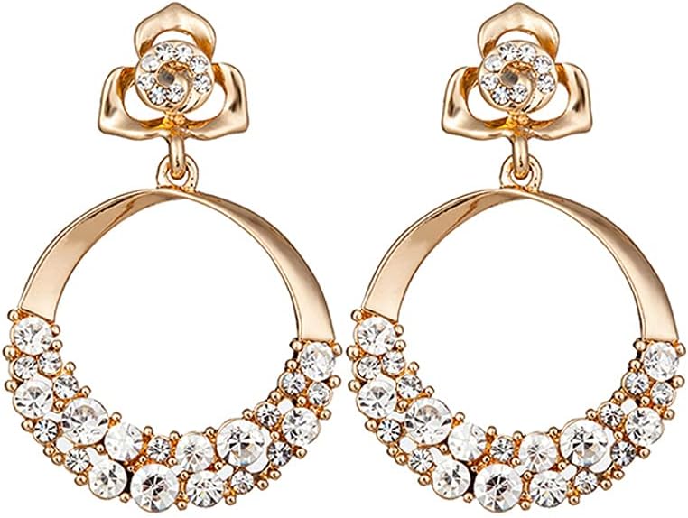 Shining Diva Fashion Gold Plated Earrings for Women Golden