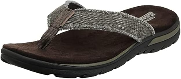 SKECHERS Men’s Slippers Brown – Damaged Box
