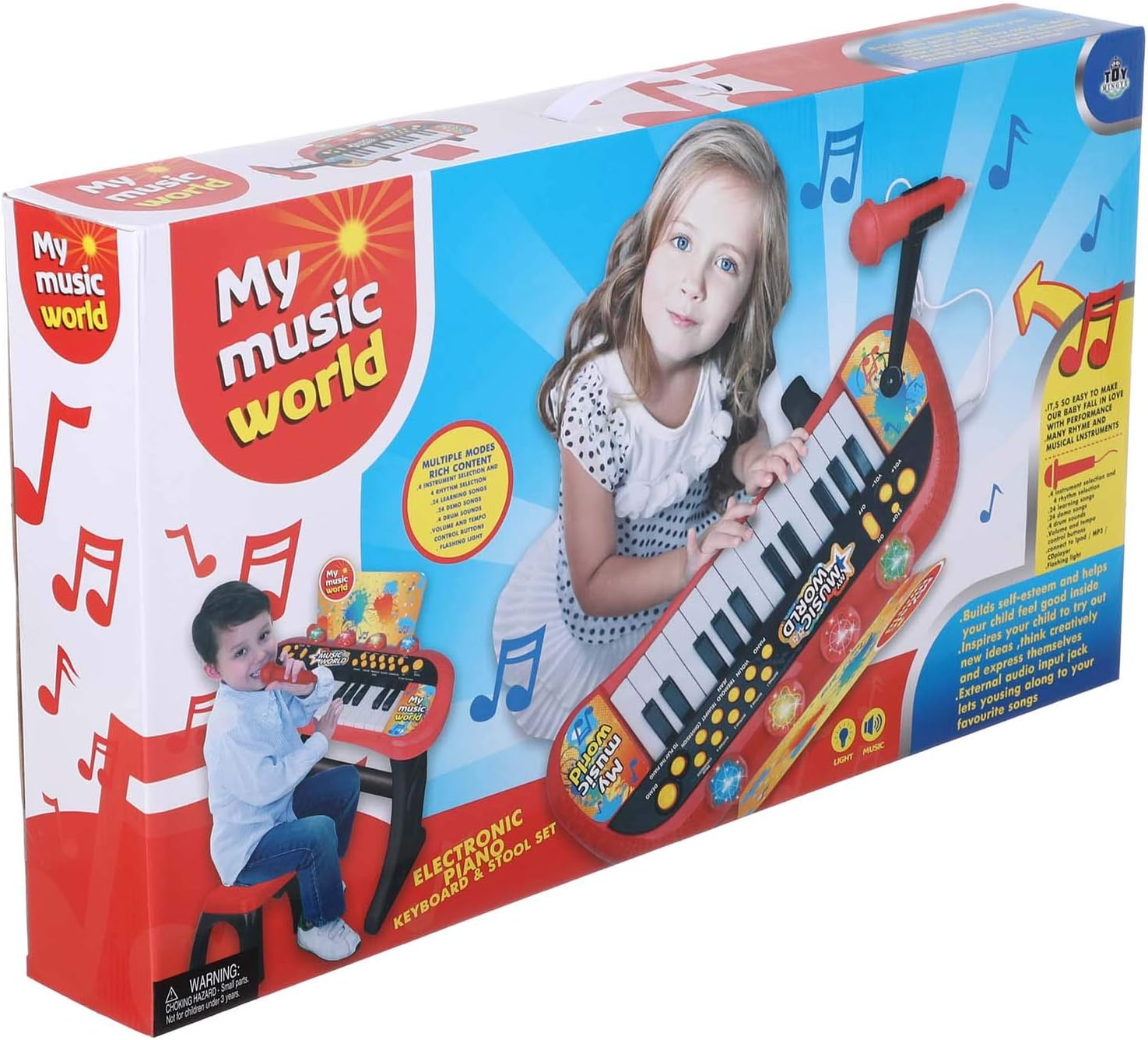 Toy Mingye My Music Keyboard Piano with Stool Set for Kids