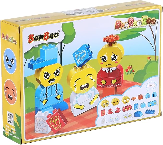 BanBao Emoji Blocks Toy for Kids – Fun Learning Building Set
