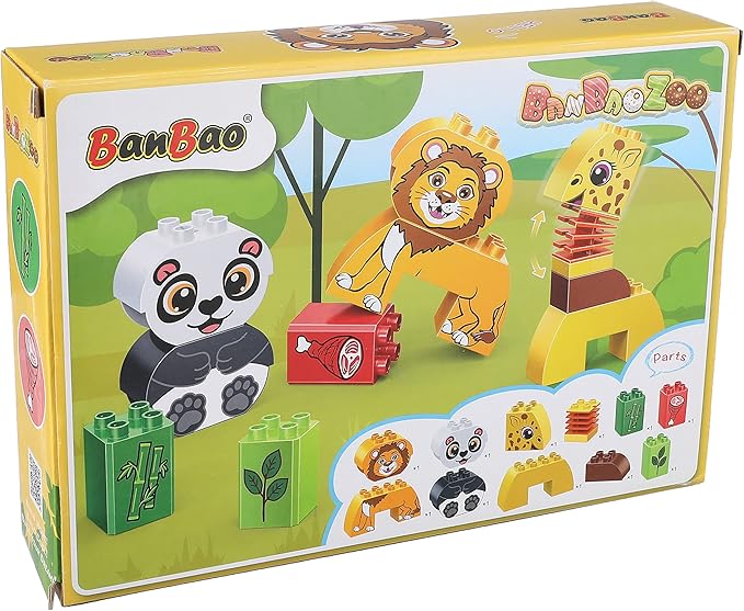 BanBao Zoo Animal Building Blocks Toy for Kids