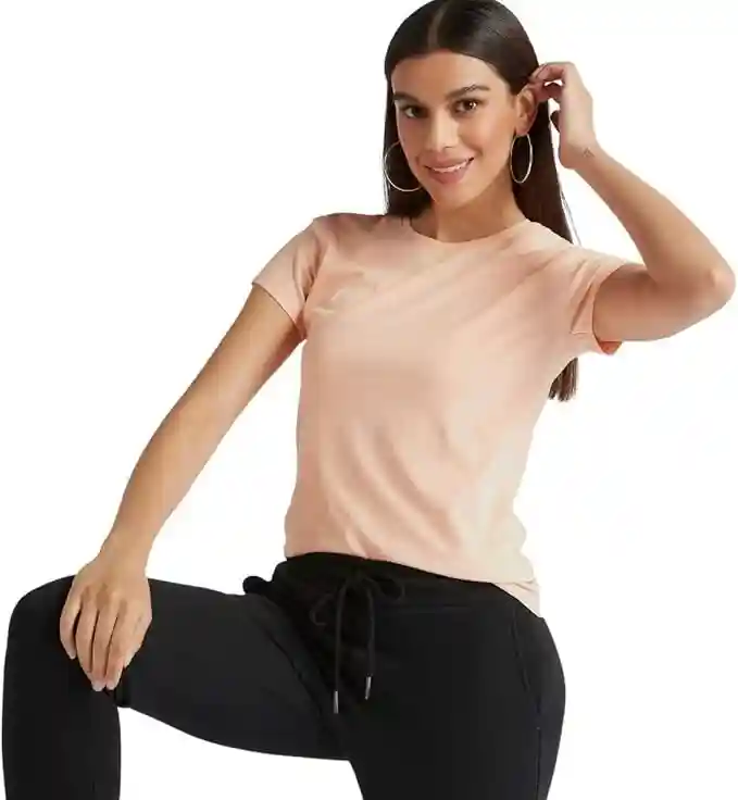 Splash Women’s Basic Round Neck T-Shirt Casual Everyday Style