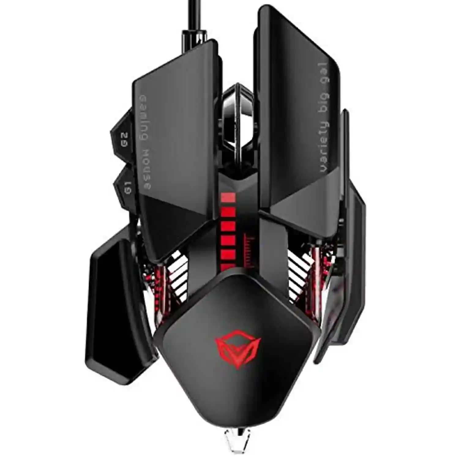 Meetion GM80 Transformers Mechanical Gaming Mouse 4000 DPI High Precision Wired Gaming Mouse for PC Laptop Ergonomic Design Adjustable Sensitivity Black