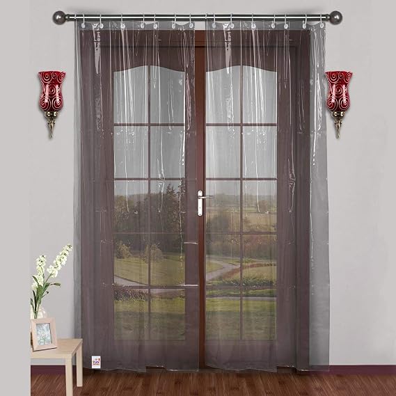 Fun Homes Plain Transparent Curtain