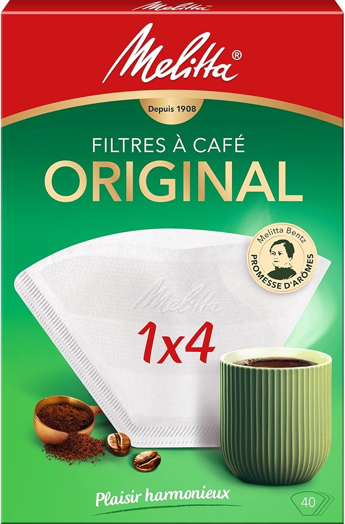 Melitta 1x4 Coffee Filters Pack of 45 White