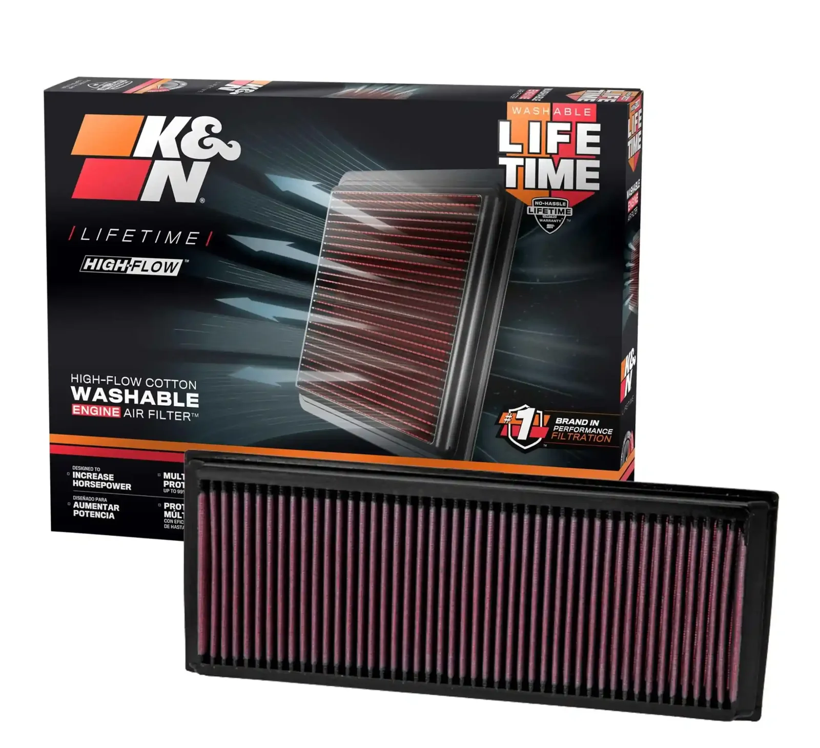 K&N Air Filter 33-2181 Mercedes Benz Performance Washable