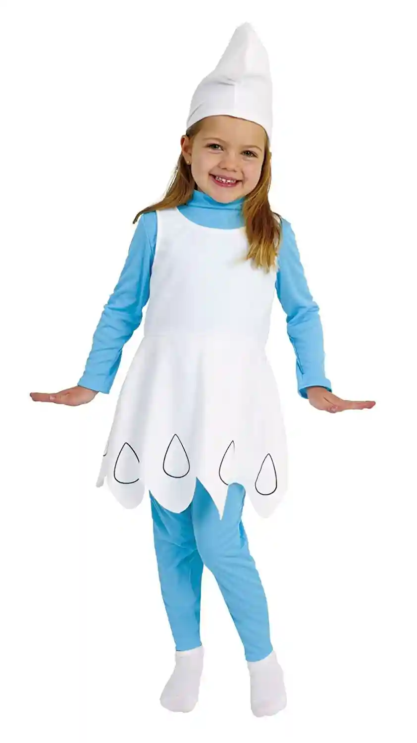 Cesar Girls Smurf Costume Dress – Fancy Dress Outfit for Parties