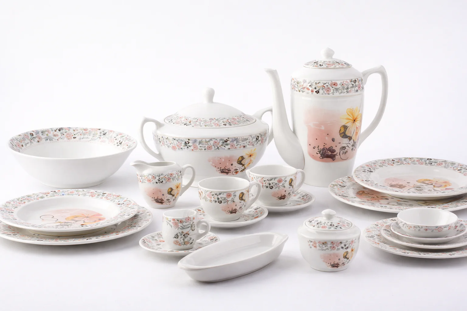 KADOUS Porcelain Dinner Set – 78 Pieces