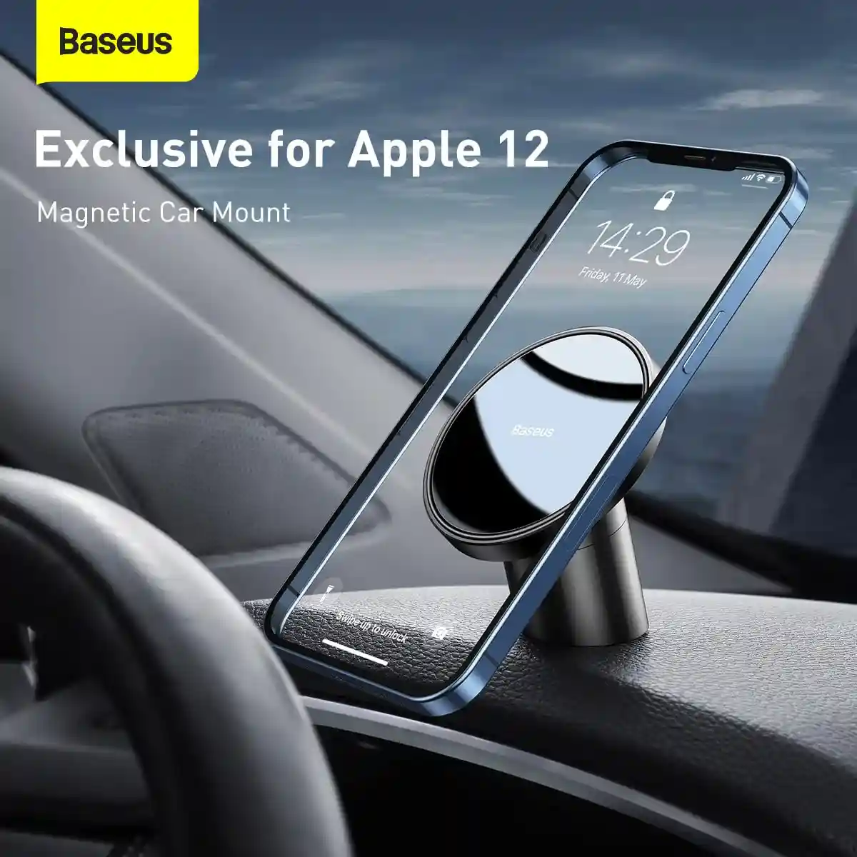 Baseus Magnetic Car Mount Phone Holder Black