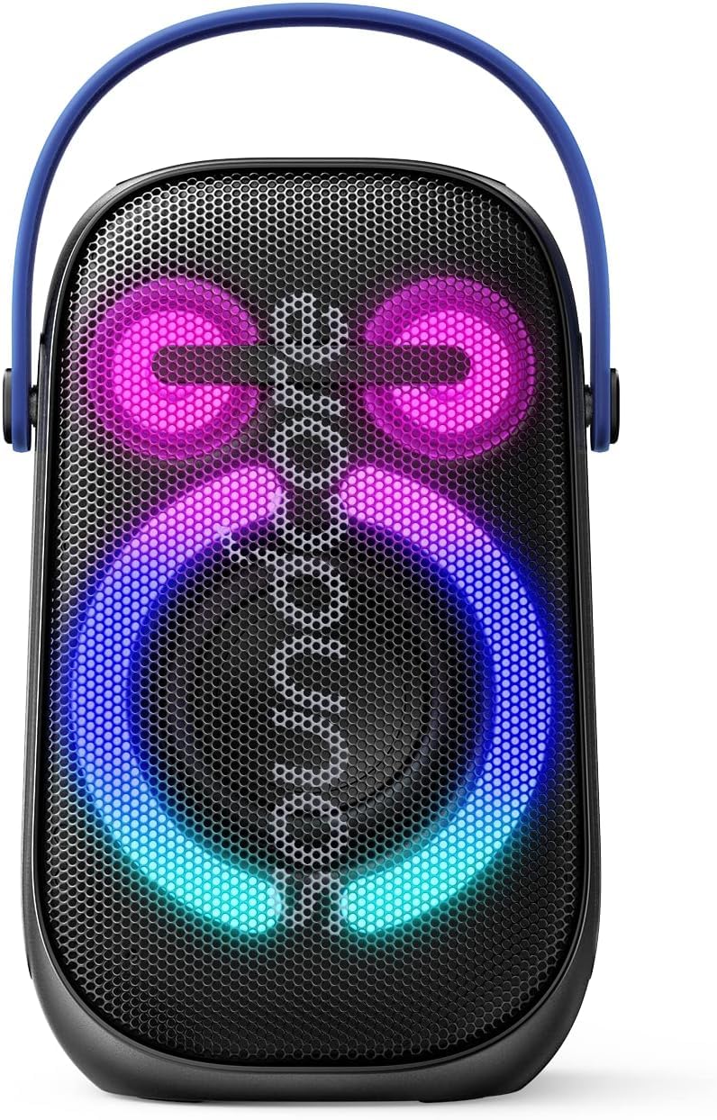 ANKER Soundcore Rave Neo 2 Portable Speaker – Stereo Sound, Light Show & IPX7 Waterproof