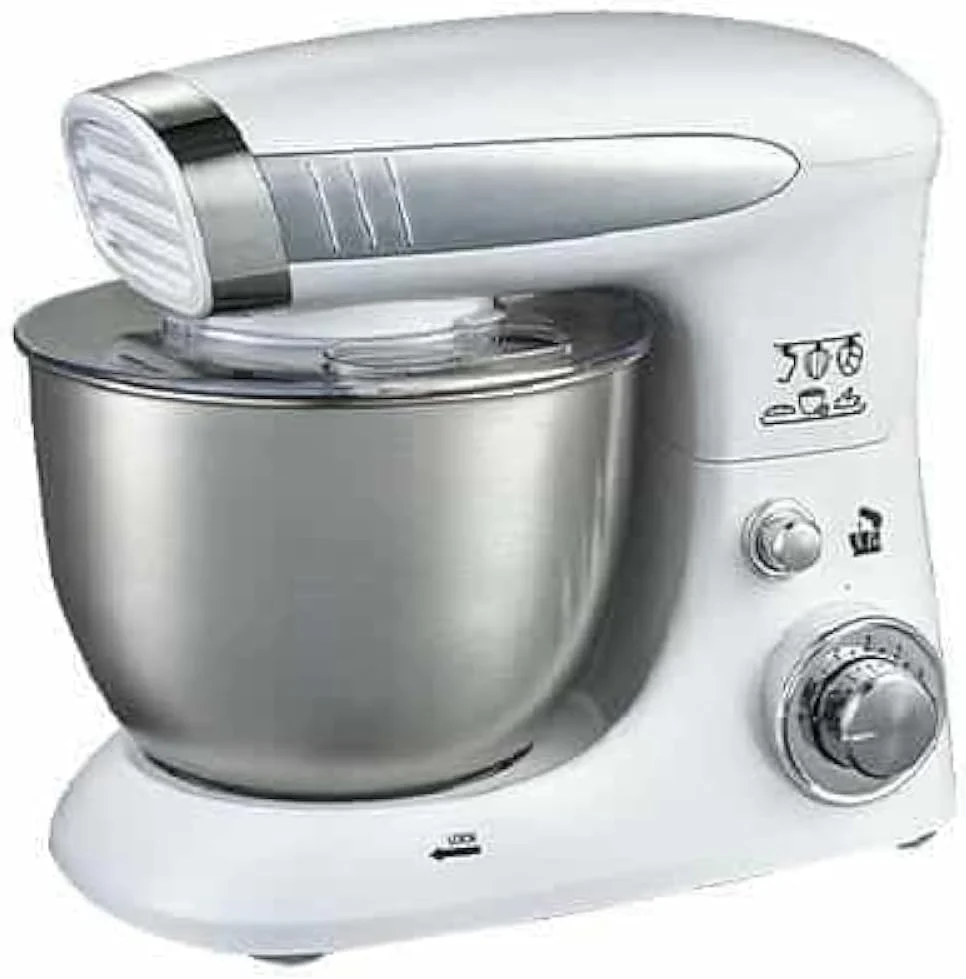 Black & White Dough Mixer 4.3L 600W 6 Speed
