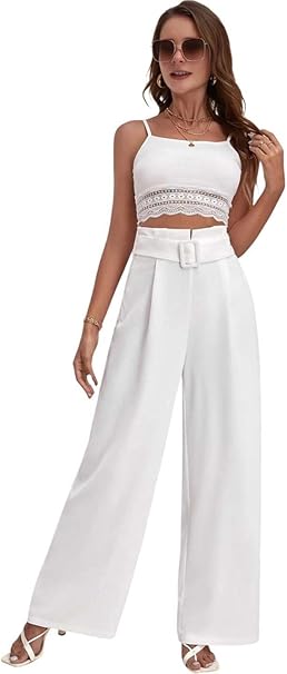 KOTTY Women’s Oversized Pants Off White