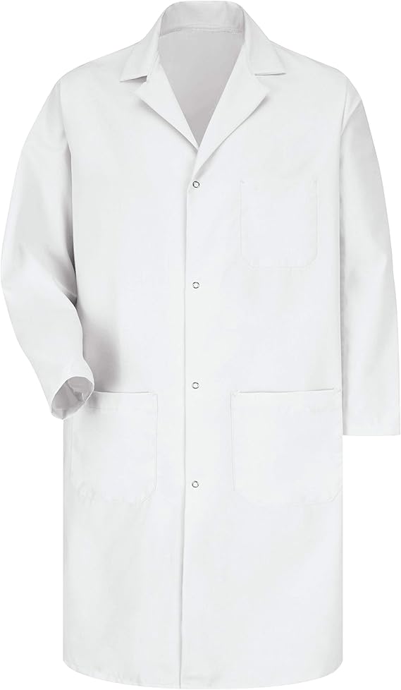 Red Kap Men’s Coat with Pockets White