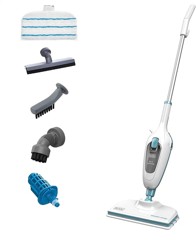 Black & Decker 5-in-1 Steam Mop 1300W FSMH13E5-B5 White - Used