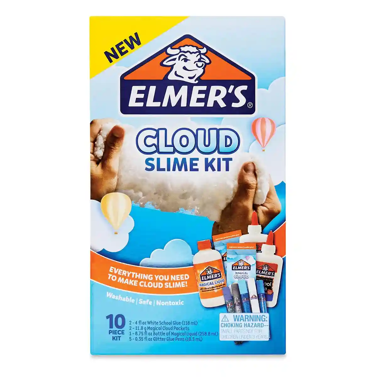 Elmer’s Cloud Slime Kit 10 Pack Slime Supplies Glue Activator Multi Color