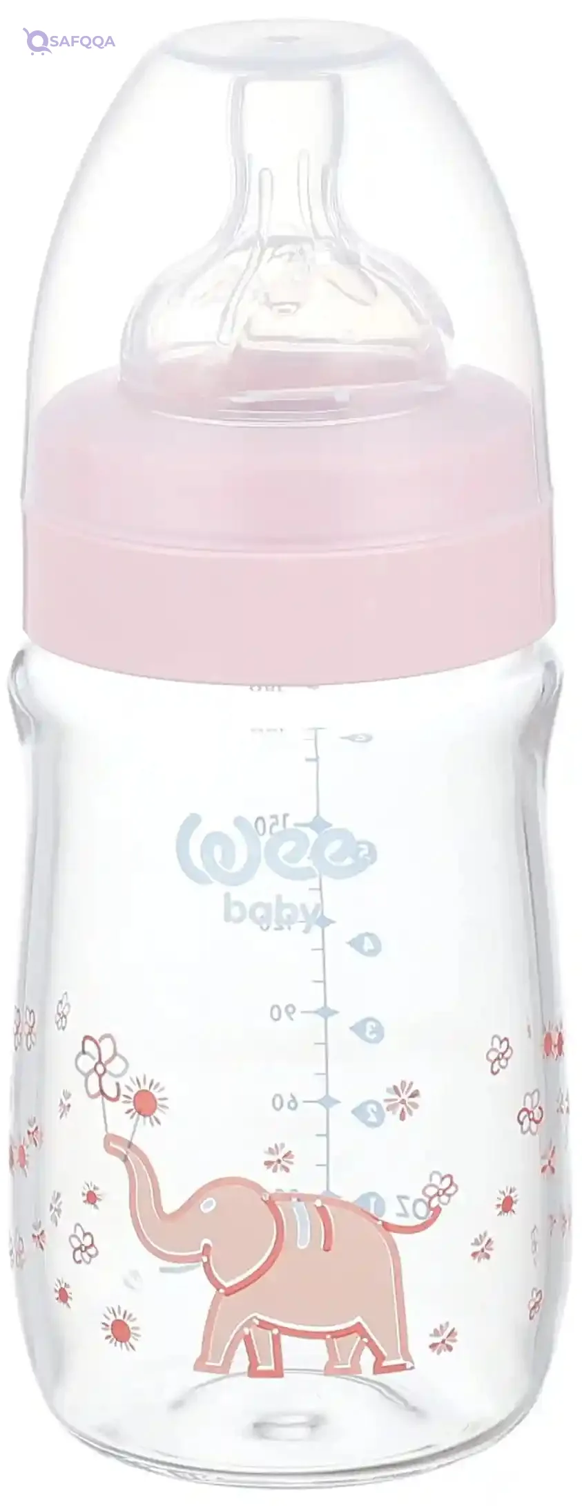 Wee Baby Heat Resistant Glass Feeding Bottle