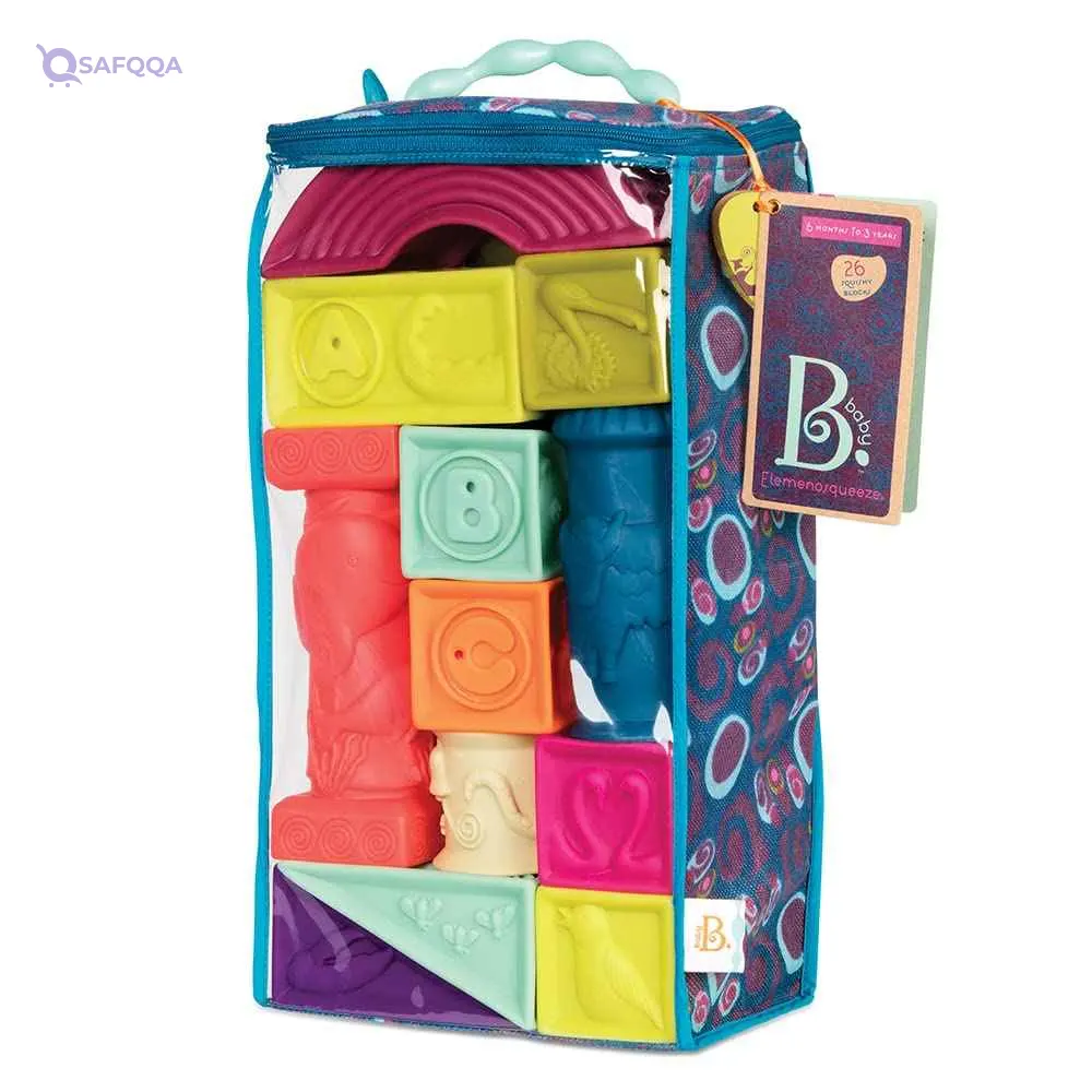 B.toys Baby Blocks 26 Soft Alphabet & Shape Blocks