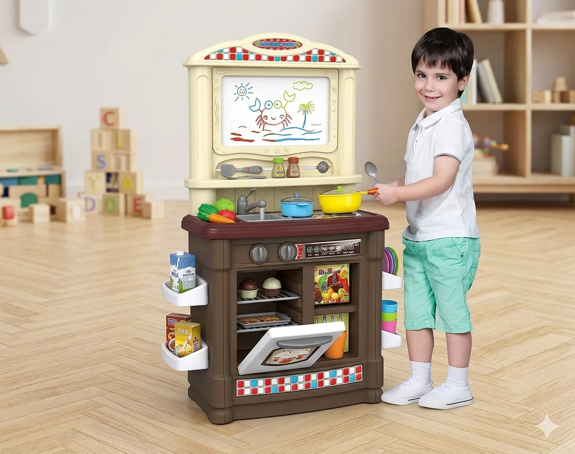 BILE Super Chef Kitchen Playset with Water – Kids Kitchen Toy