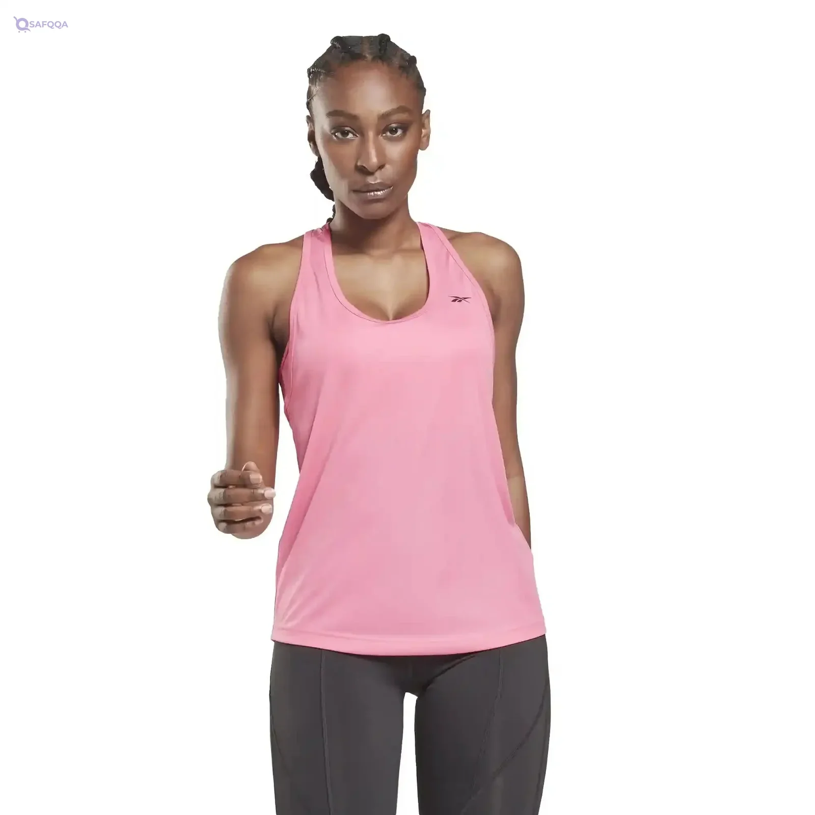 Reebok Women Sleeveless Sport T-Shirt Soft Breathable Pink