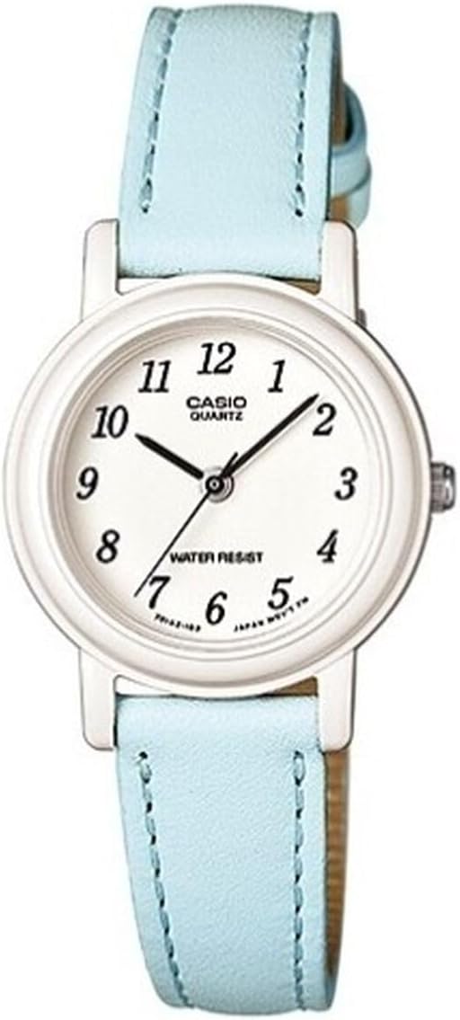 Casio Women’s Analog Watch with Leather Strap Blue