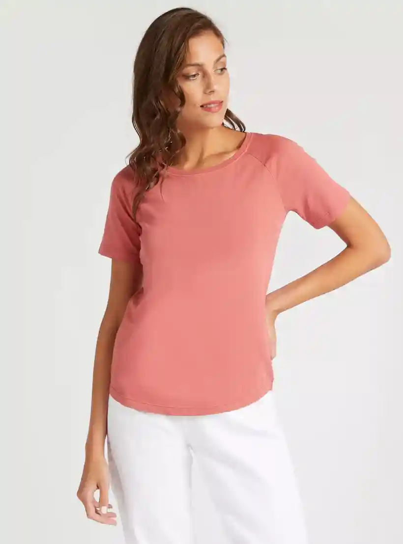 Plain Round Neck Short Sleeve T-Shirt – Casual Basic Essential