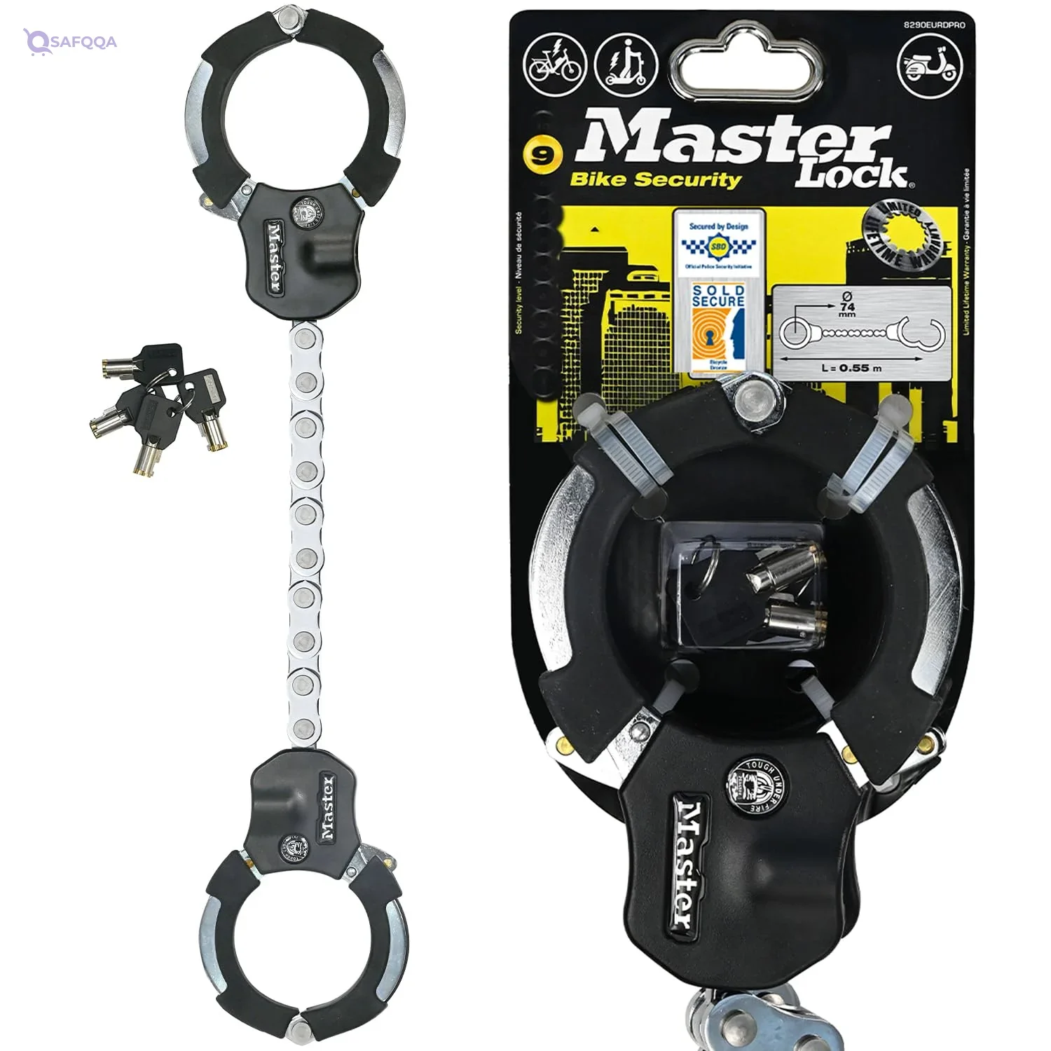 Master Lock Certified Cuffs Police Approved Anti-Theft Lock