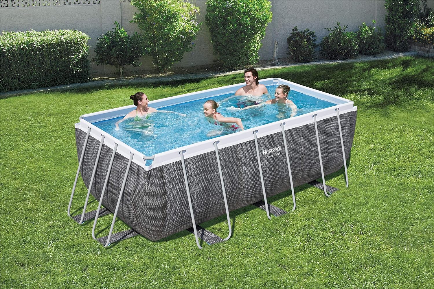 Bestway Power Steel Large Square Pool – Family Fun and Relaxation
