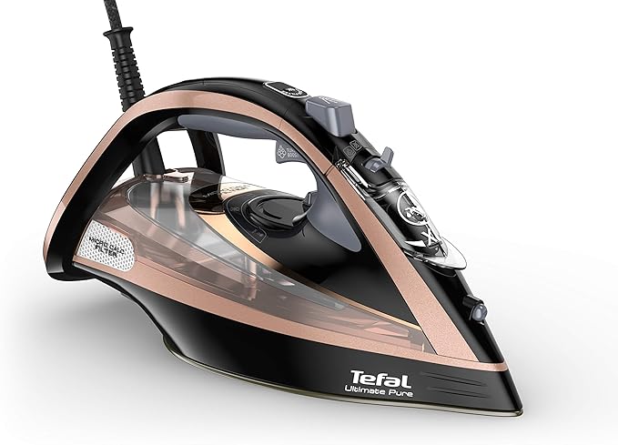Tefal Ultimate Pure Steam Iron FV9845, 3000W with 260g/min Steam Boost, 350ml Water Tank