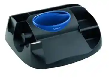 Maped Office Desk Organizer, Black/Blue Desktop Storage Holder for Stationery and Accessories