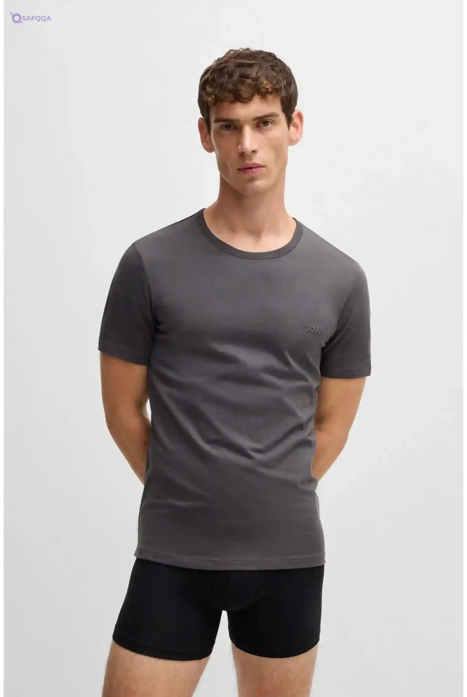 BOSS Men’s T-Shirts Pack of 3 – Soft Breathable Cotton Multi Color Casual Everyday Wear