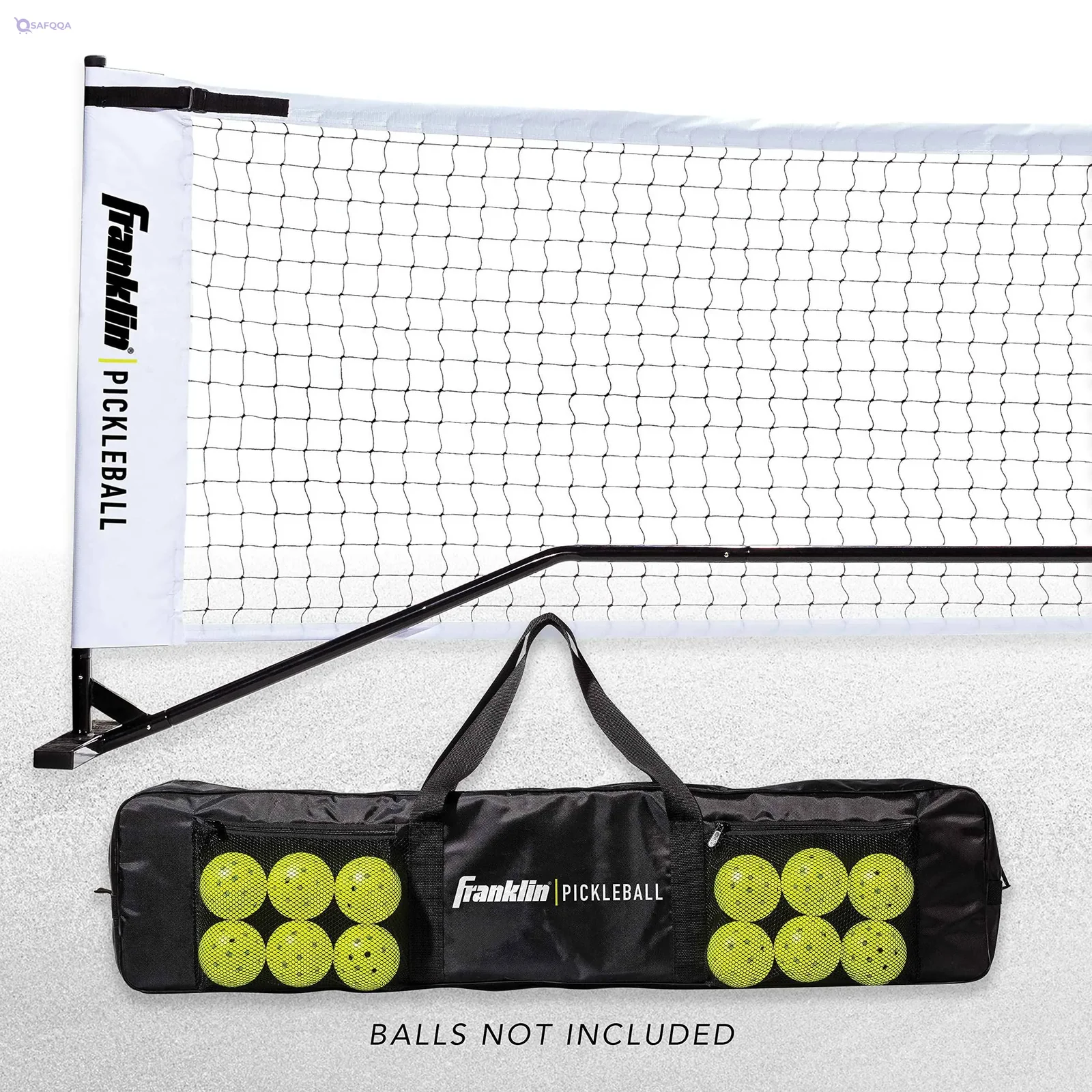Franklin Sport American Tennis Net 22 Feet Outdoor Portable Tennis Net Wide Fit Court Regulation Size with Carry Travel Bag Durable Training Net Multi Color
