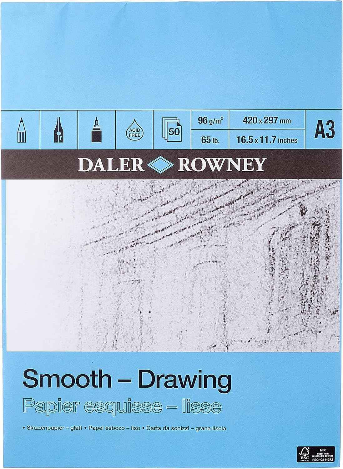 Daler Rowney Smooth Drawing Pad A3