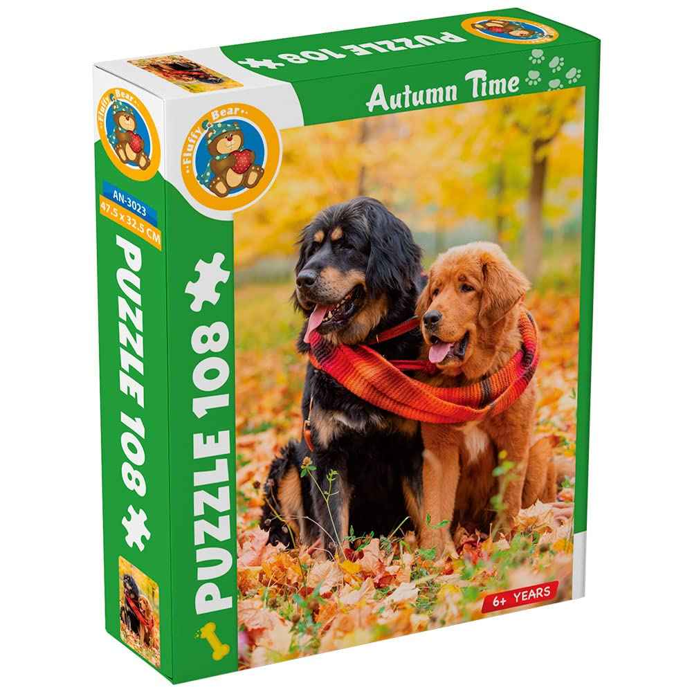 Fluffy Bear Autumn Time Jigsaw Puzzle – 108 Pieces
