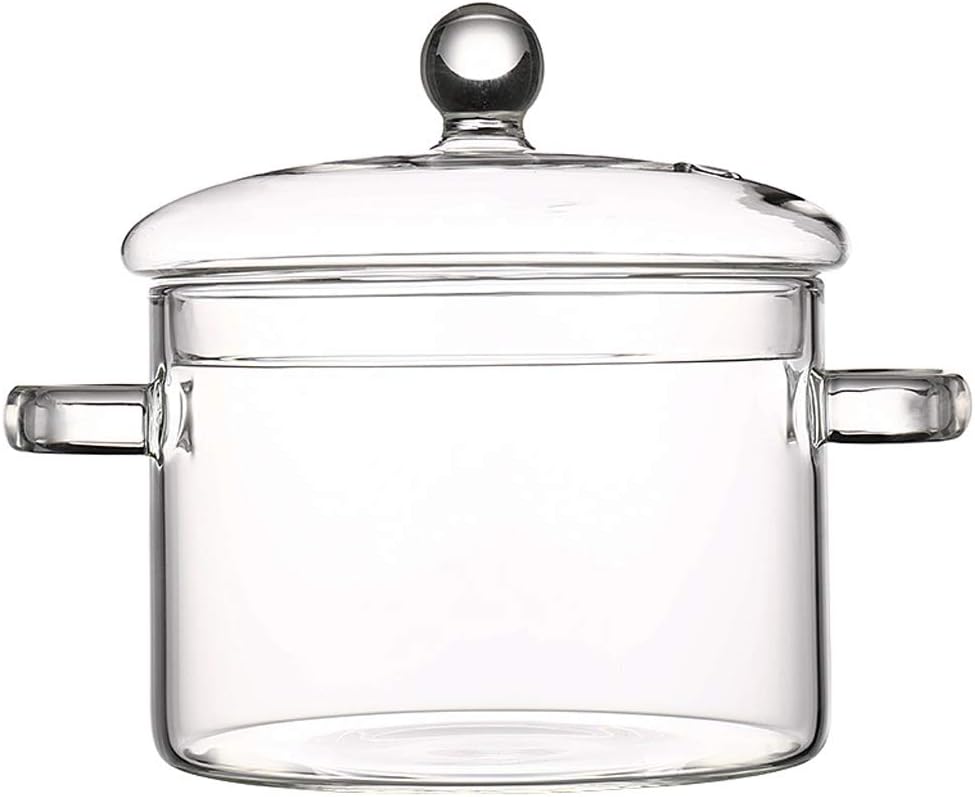 Tamumi 1.5L Glass Cooking Pot with Lid