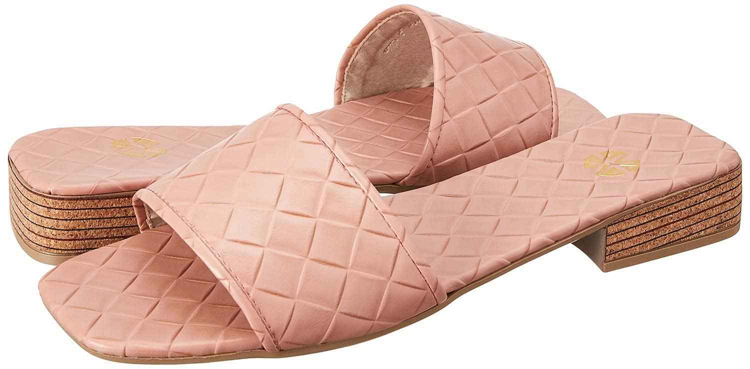 Club Aldo Quilted Square Toe Heeled Slides for Women