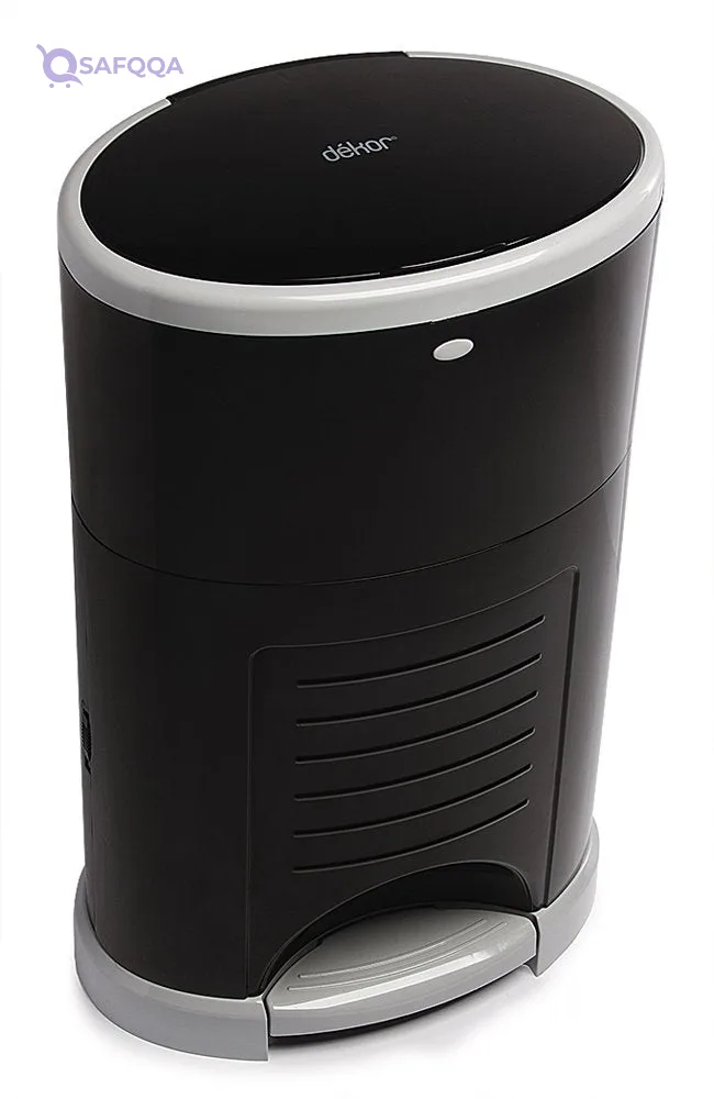 Dekor Hands-Free Trash Bin Pail Black