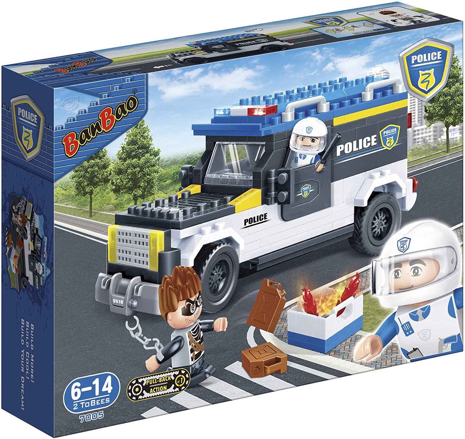 BanBao Police Patrol Car Building Blocks Set – 242 Pieces