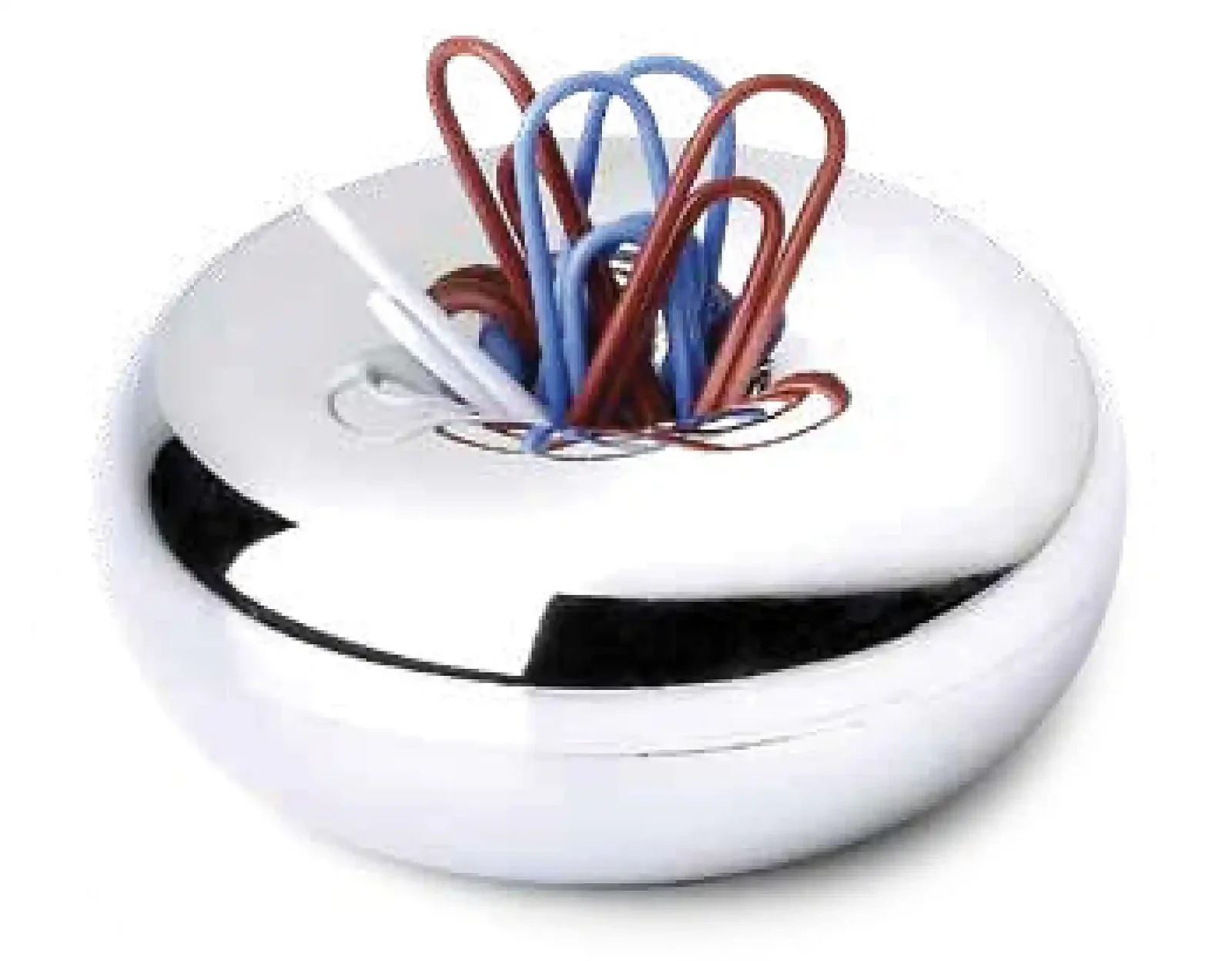 Reaveal Round Clips Holder White Paper Clips Storage Desk Organizer