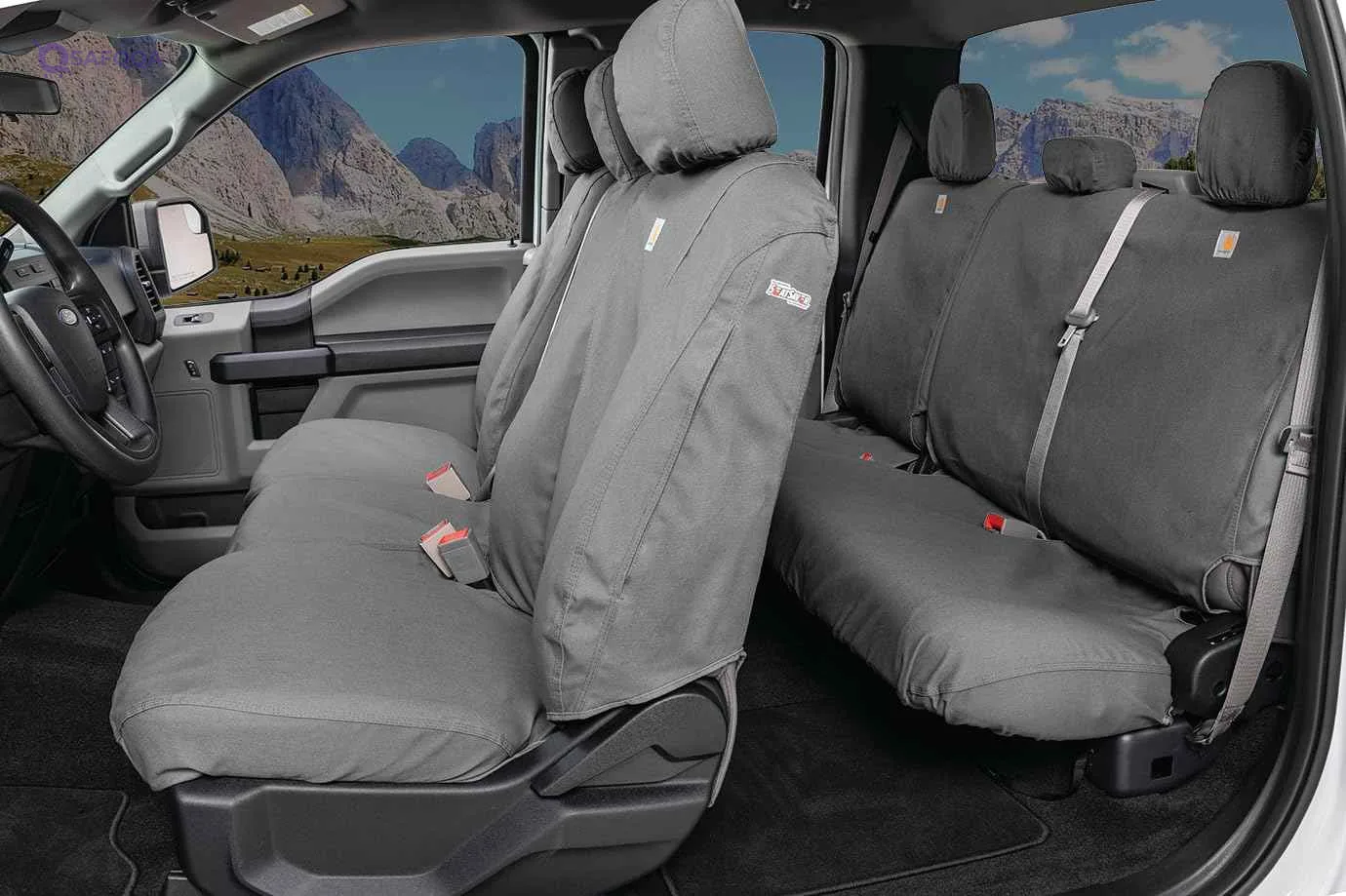 Covercraft Custom Seat Covers SSC2509CAGY, 1st Row Bucket Seats, Compatible with Select Toyota Models